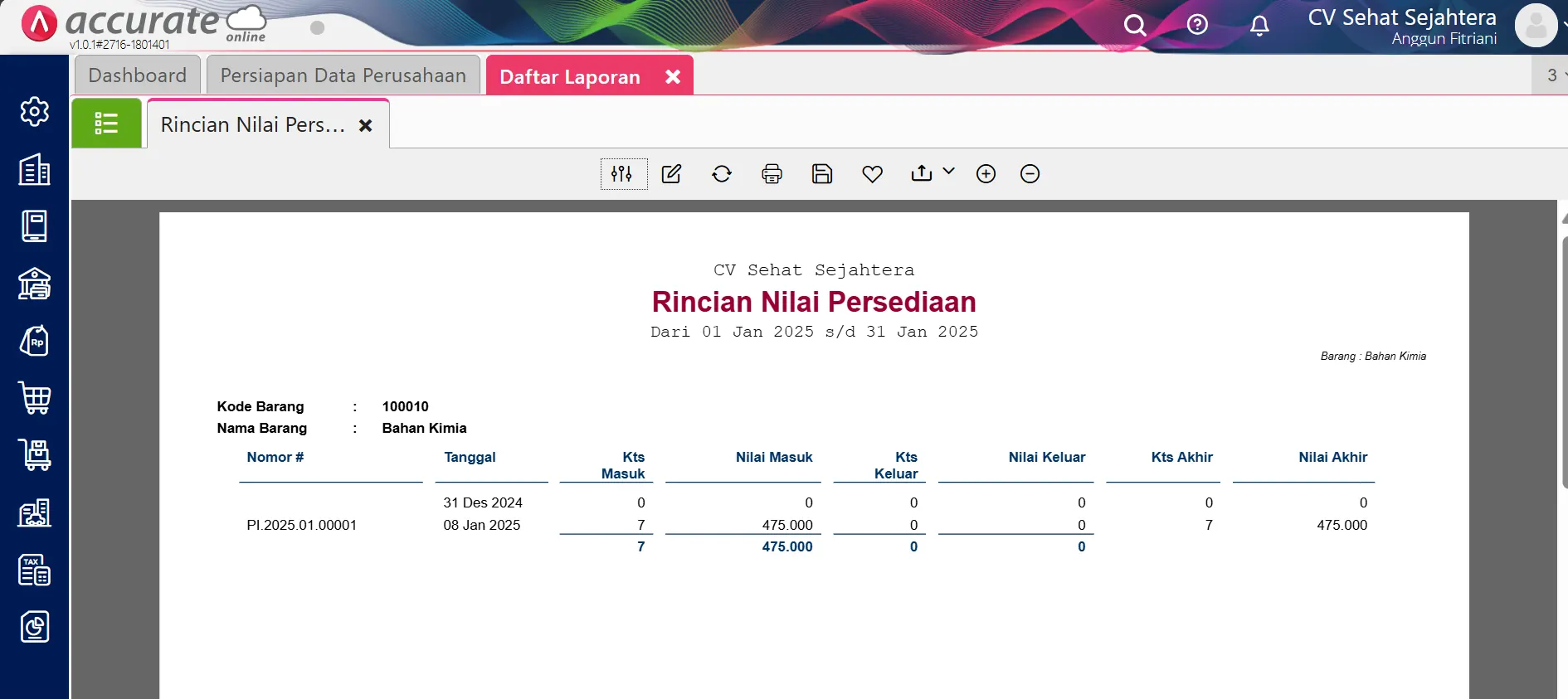 mencatat beban pembelian ke cost nilai persediaan